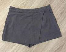 Suede Envelope Skort