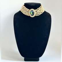 Joan Rivers Vintage 90’s Gem And Pearl Choker