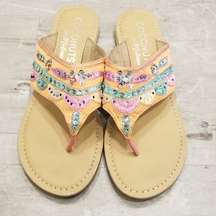 💕COCONUTS by MATISSE💕 Beaded Thong Sandals 9