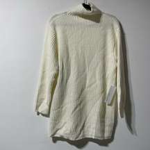 NWT Bishop + Young Longline Cream Turtleneck Sweater Size L