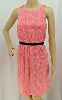 "LOFT" WATERMELON POLKA DOT PRINT SOFT KNIT CAREER CASUAL DRESS SIZE: LP NWT