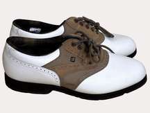 FootJoy SoftJoys Terrains Womens Golf Shoes Cleats White Brown 8 M bv