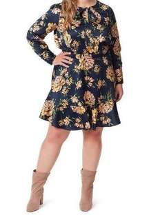 Jessica Simpson Floral Davina Dress Shirtwaist Sweet Escape Multi-Color Sz 1X