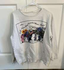 Vintage 2001 Half Moon Bay Costal Flower Market Crewneck Sweatshirt Size M