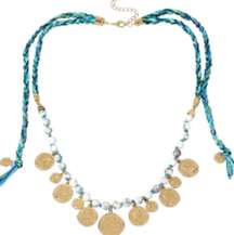 International Concepts Blue Braided Necklace