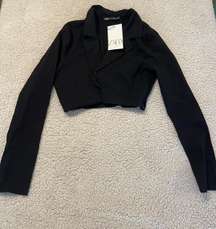 Black Cropped Blazer