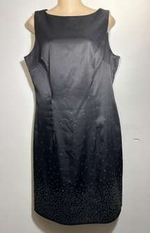 Satin women's dress with silver print.Size 12. $45