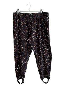 Chaus Woman Stars Moon Black Orange Yellow Stirrup Pants 1