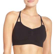 Nordstrom Zella  Black Body Flex Yoga Studio Low Impact Sports Bra