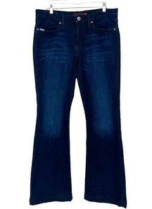 Cinch Lynden Boot Cut Jeans Slim Fit Wester Dark Wash Distressed Size 31/11 R