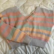 Jessica Simpson Pastel Cropped Cardigan