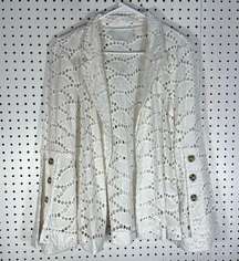 Anthropologie Etttwa eyelet blazer jacket