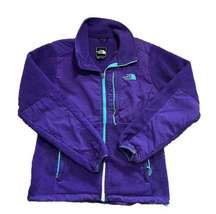 The North Face Full Zip Fleece Jacket Purple Turquoise Trim Women's Size Medium