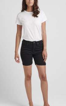 NWT  Black Sure Thing Hi Rise Long Shorts 28