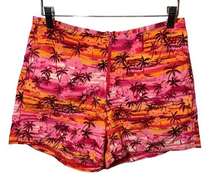 Catalina Vintage Tropical Swim Cover Beach Shorts Pink Medium