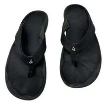 OluKai Ohana Black and White Flip Flop Size 10