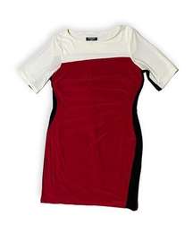 Womens Kasper Size XL White, Red, and Black Fitted Formal Dress Business Casual