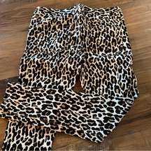 NWOT Cache Cropped Jeans Womens 2 Skinny Animal Print Leopard Stretch Mobwife