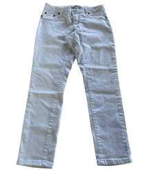 Max Studio Jeans Womens 2 White Denim Skinny Mid Rise 5 Pocket Cotton Spandex