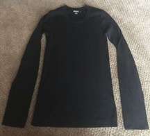 Black Crewneck DKNY Wool & Acrylic Sweater