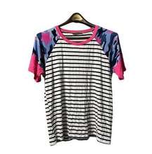 Haptics By Holly Harper Plus Short Sleeve Tunic Multicolor Top Size‎ Large