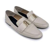 FURLA 1927 Flat Leather Loafer Cream 40