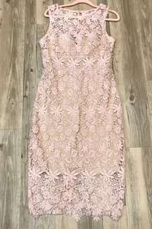 Blush Pink Lace dress size 8.