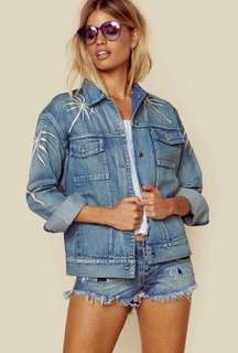 NWT Capulet Palma Embroidered Denim Jacket - Sz S