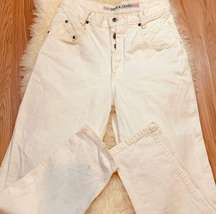 Vintage Zena super high off white button fly jeans