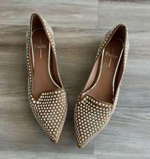 Linea Paolo 8 Brown Studded Pointed Toe Flats