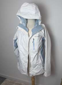 Women’s White and Blue  Insulated Jacket