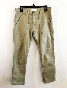 BA&SH Pants The Csally Jeans in Kaki Light Army Green Sz US4 Sz 4 GUC