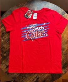 Coca Cola womens graphic tee. Coke brand by Freeze New York. Size: L