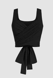 NEW Black  Wrap Tie Tank