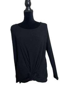 Zella Front Twist Ribbed Long sleeve Top