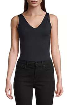  Skinny Girl Black Ultra Smoothing V-Neck Tank