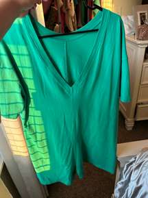 Green T-shirt Romper 