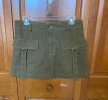 Khaki Green Utility Skirt