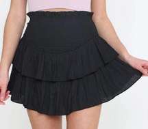 MUSTARD SEED black mini ruffle skort