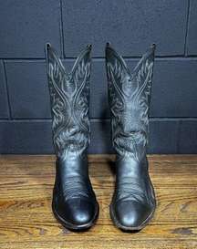 Nocona 2010 Black Leather Western Cowgirl Boots Women’s 9 EE