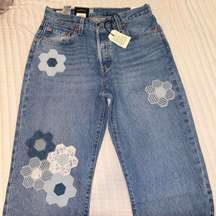 Levis 501 90’s Floral Patch Jeans 