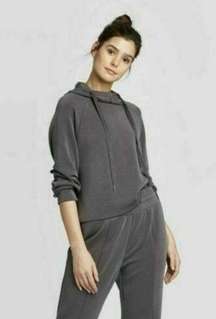 Joy Lab Women's Dark Gray Pullover Hoodie Oversized Cozy Sweatshirt Size xsmall