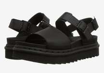 Dr. Martens Voss Black Hydro Leather Sandals 8 women’s