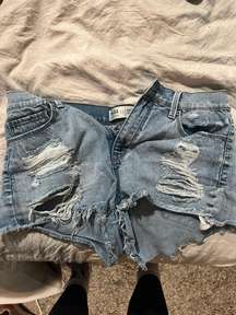 Ripped Jean Shorts