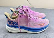 Hoka One One Womens Size 9 Clifton 9 Pink Running Shoes Sneakers 1127896 Preppy