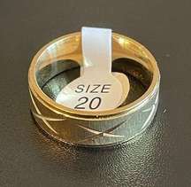 8mm gold stainless steel infinity ring