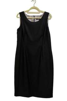 Kasper Black Sleeveless Midi Sheath Dress Sz 12