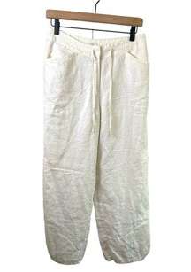 J Jill Pants Womens 6 Tall Linen Wide Leg Lined Draw String Comfort Beach Summer