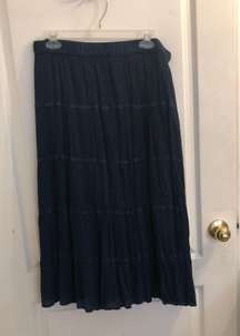 Navy Blue Maxi Skirt