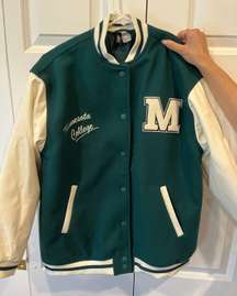 green varsity jacket